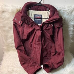 Hollister Burgundy All-Weather Jacket